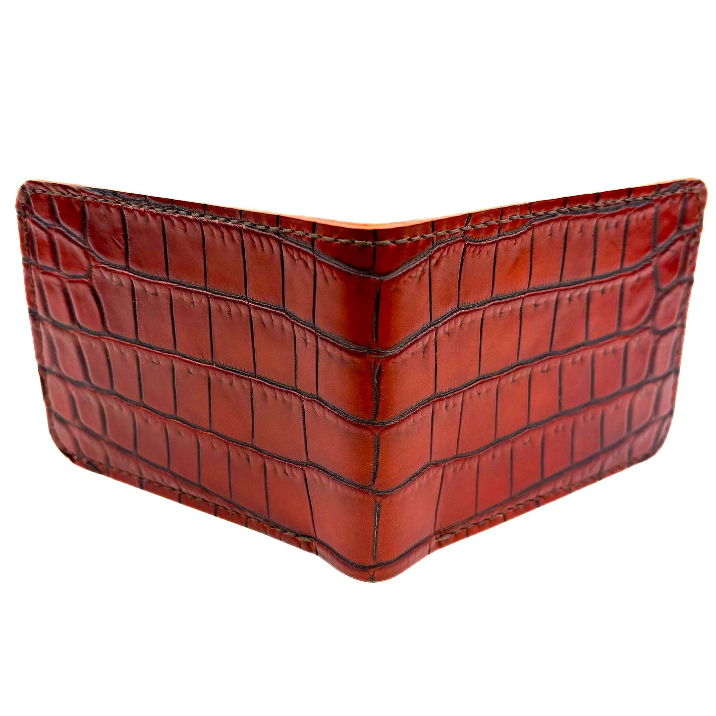 Antique Cayenne Gator Billfold