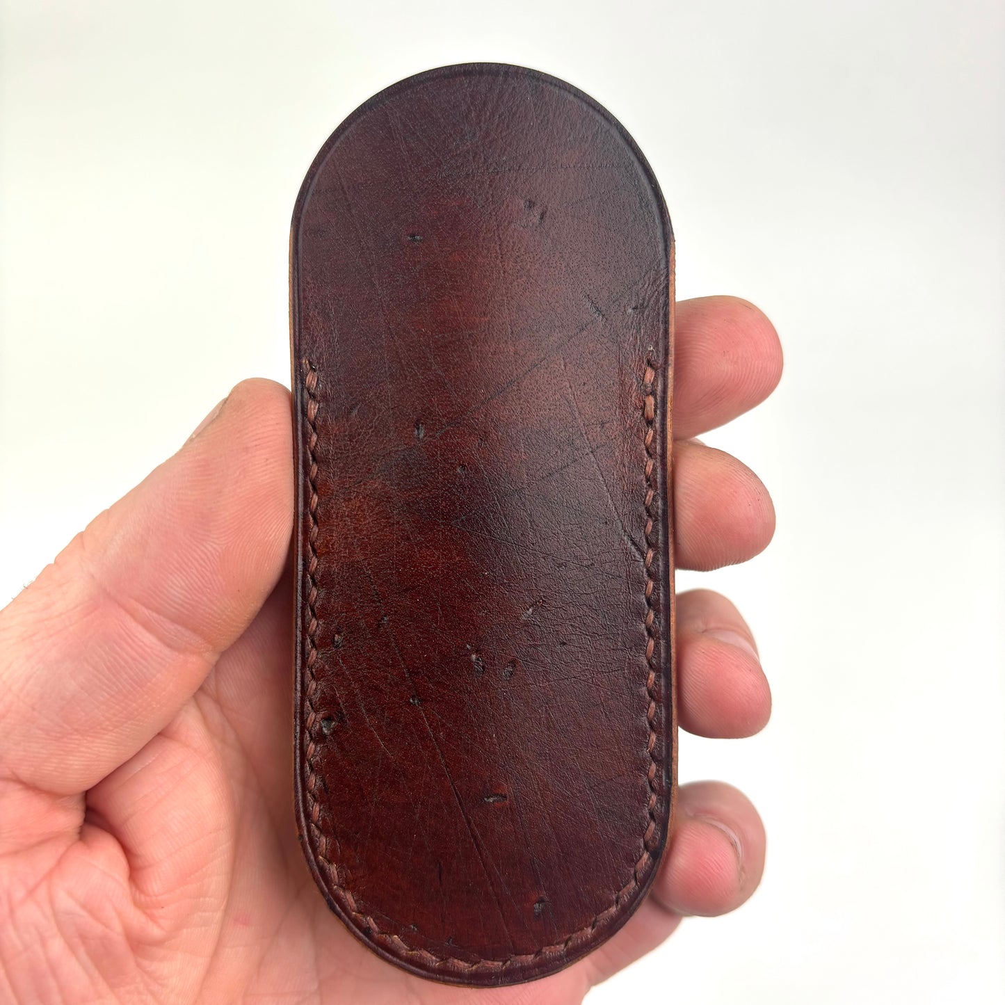 Small Italian leather Folding Knife Slip