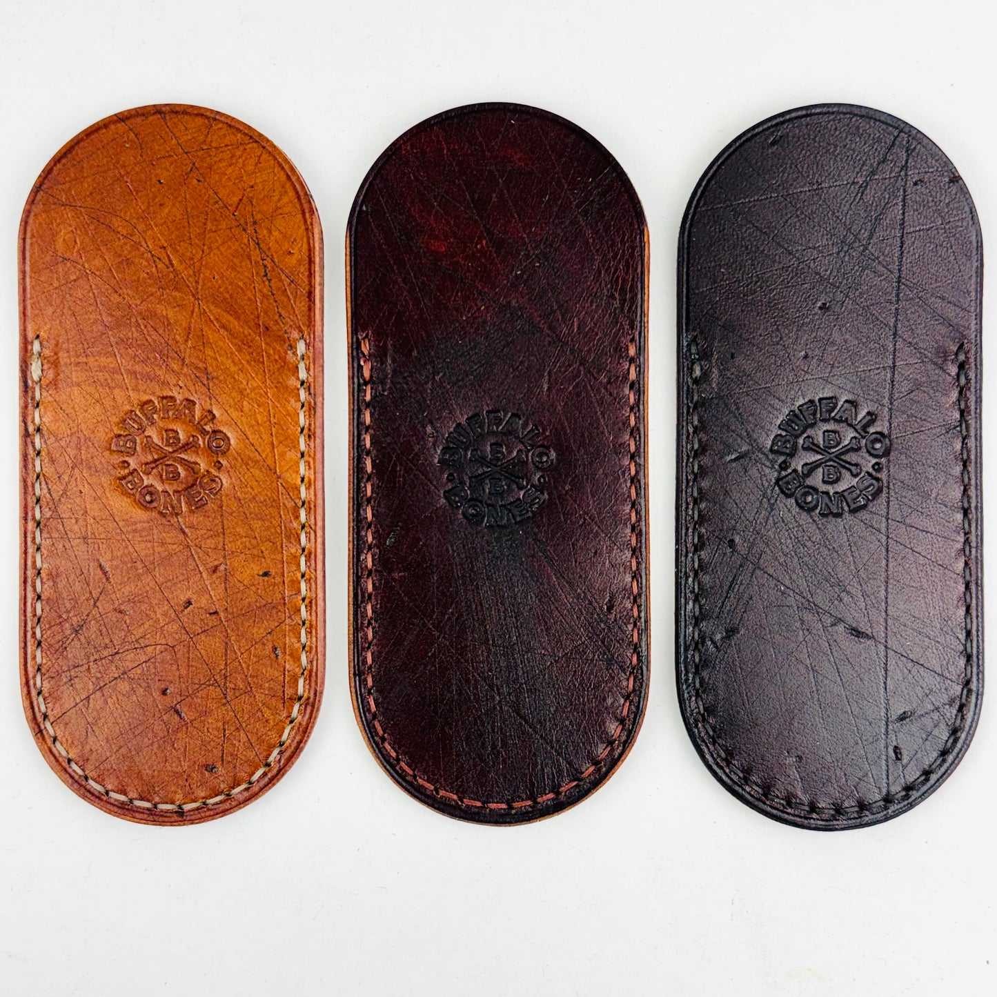 Small Italian leather Folding Knife Slip