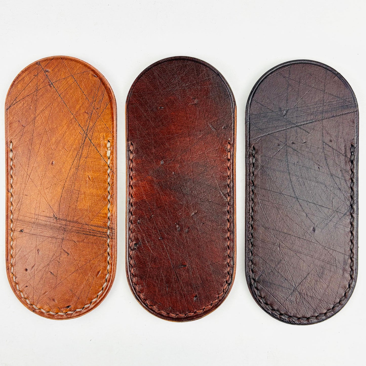 Small Italian leather Folding Knife Slip
