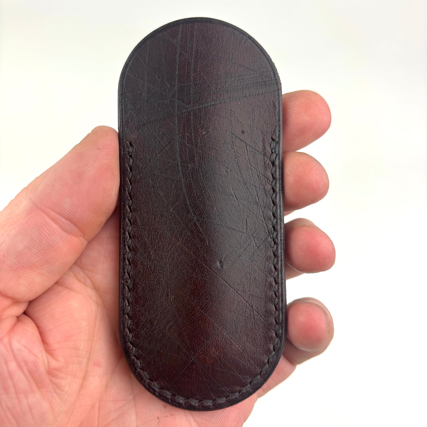 Small Italian leather Folding Knife Slip