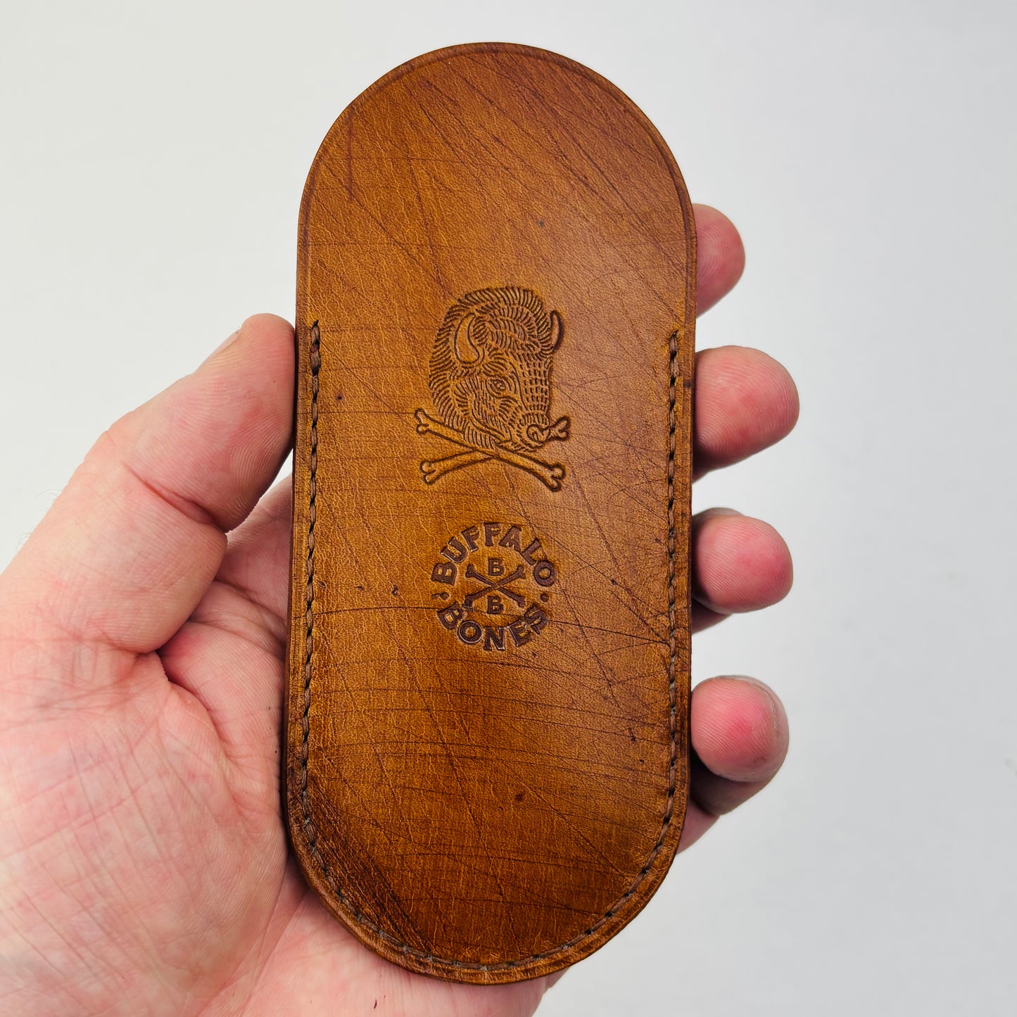 Italian Leather Folding Knife Slip