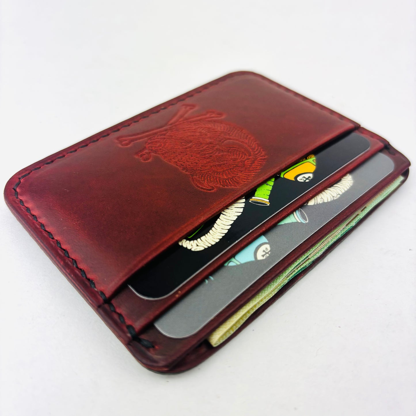 Black Ostrich Shin Pocket Wallet