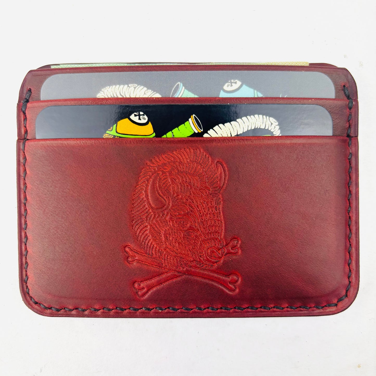 Black Ostrich Shin Pocket Wallet