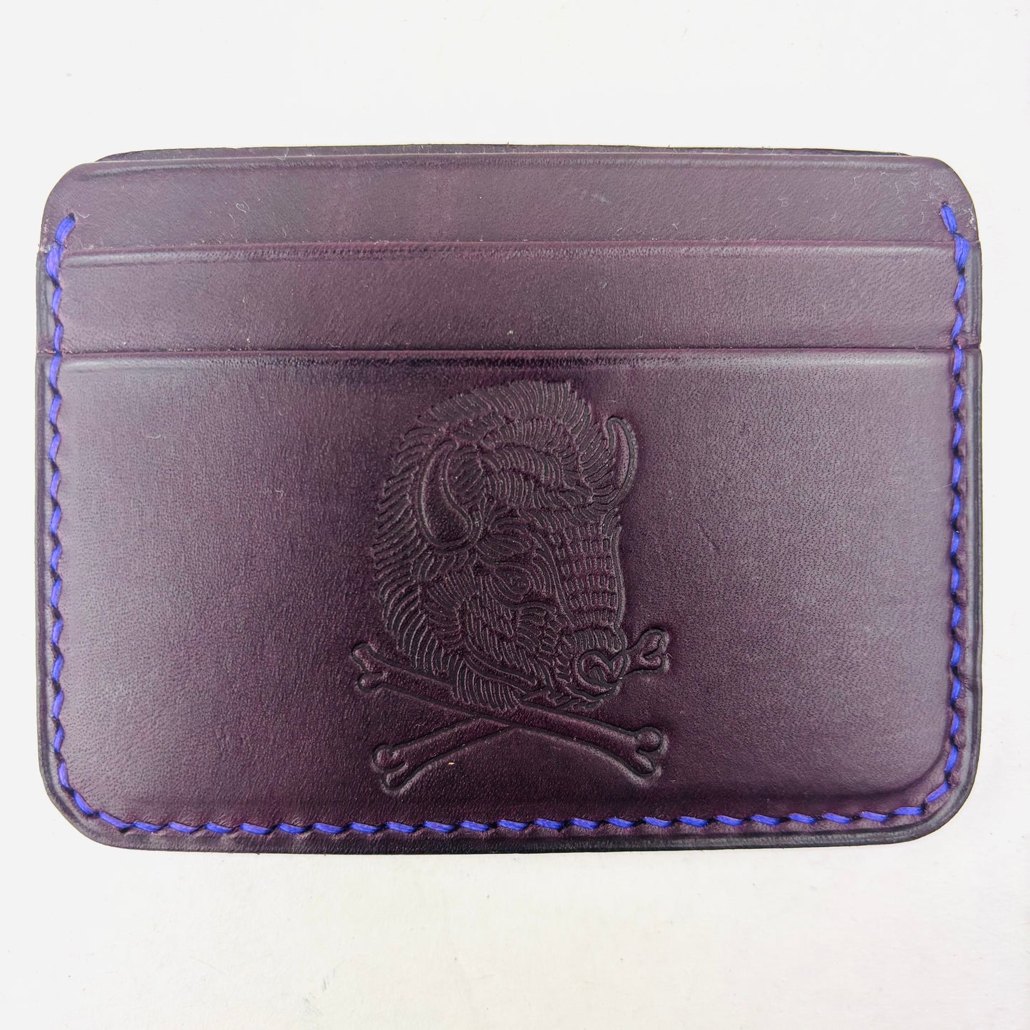 Purple Ostrich Quill Pocket Wallet
