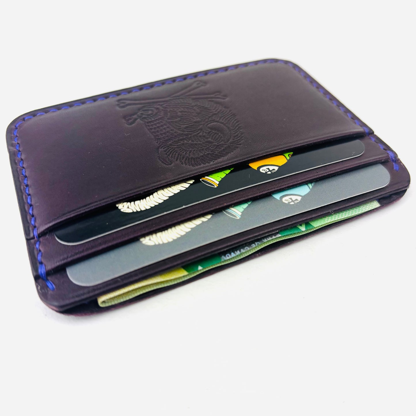 Purple Ostrich Quill Pocket Wallet