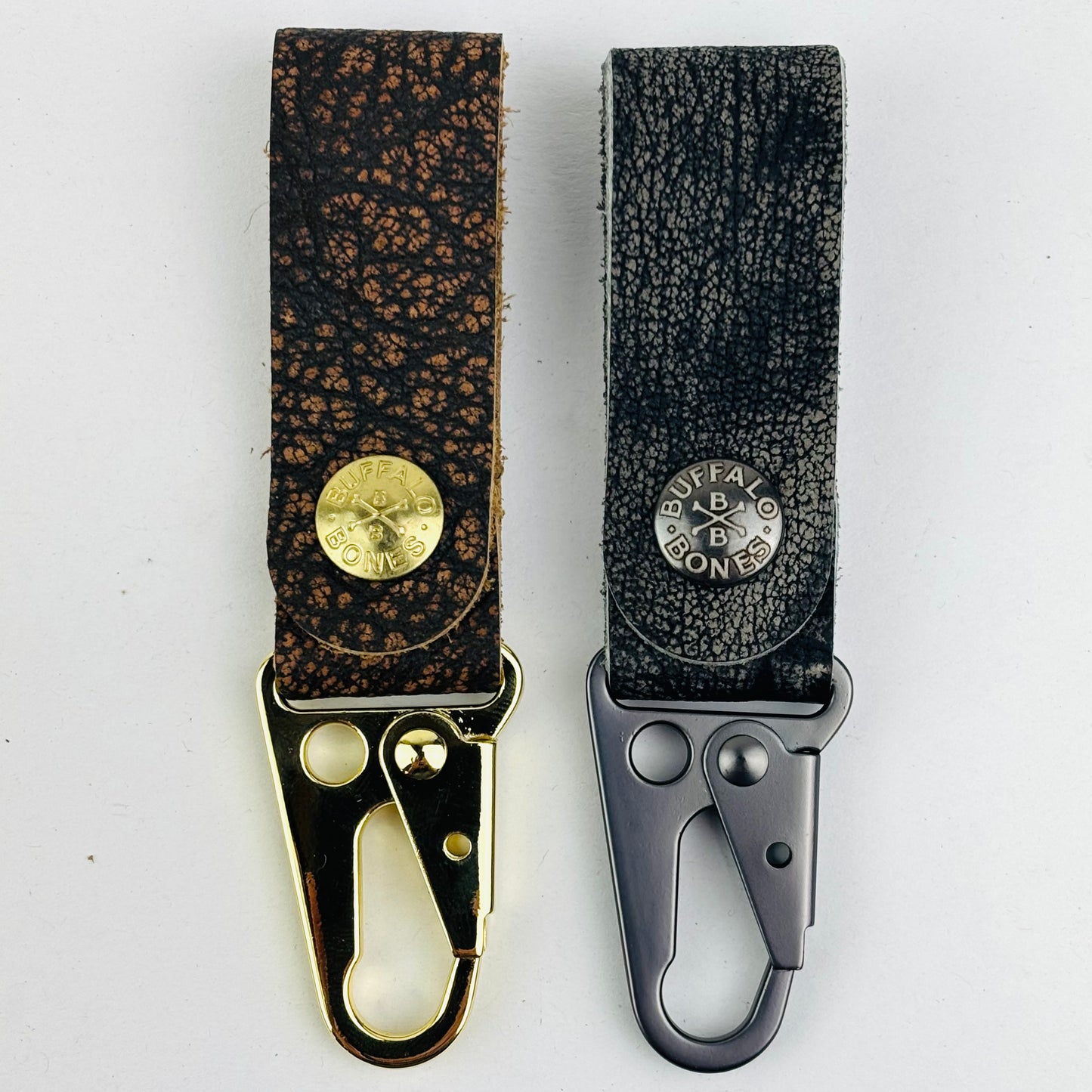 Two tone Cape buffalo key chains